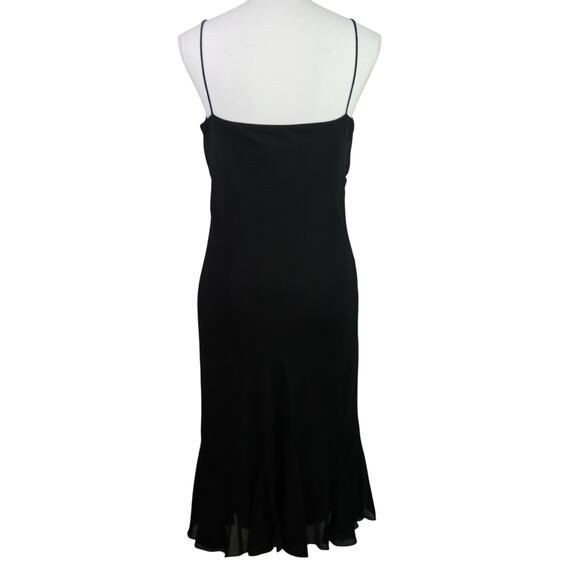 Dressbarn Collection VTG SZ 8 Empire Waist Pleated Spaghetti Strap Bling Dress - Picture 6 of 7